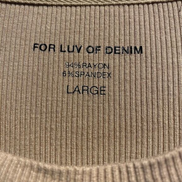 For Luv of Denim bodysuit Camel colored  size large casual date night BTS Comfy - Picture 3 of 5